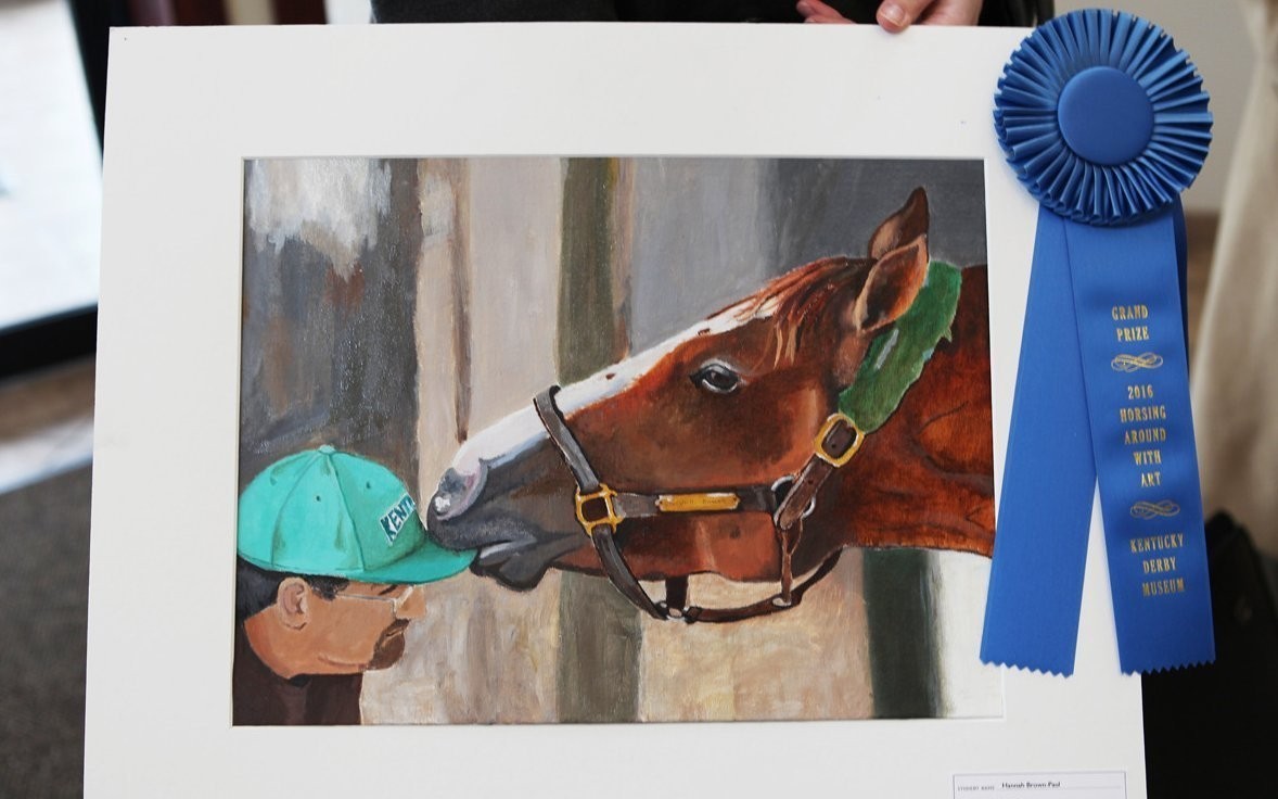 Mercy Academy student takes top prize in the Kentucky Derby Museum’s 30th annual Horsing Around with Art competition