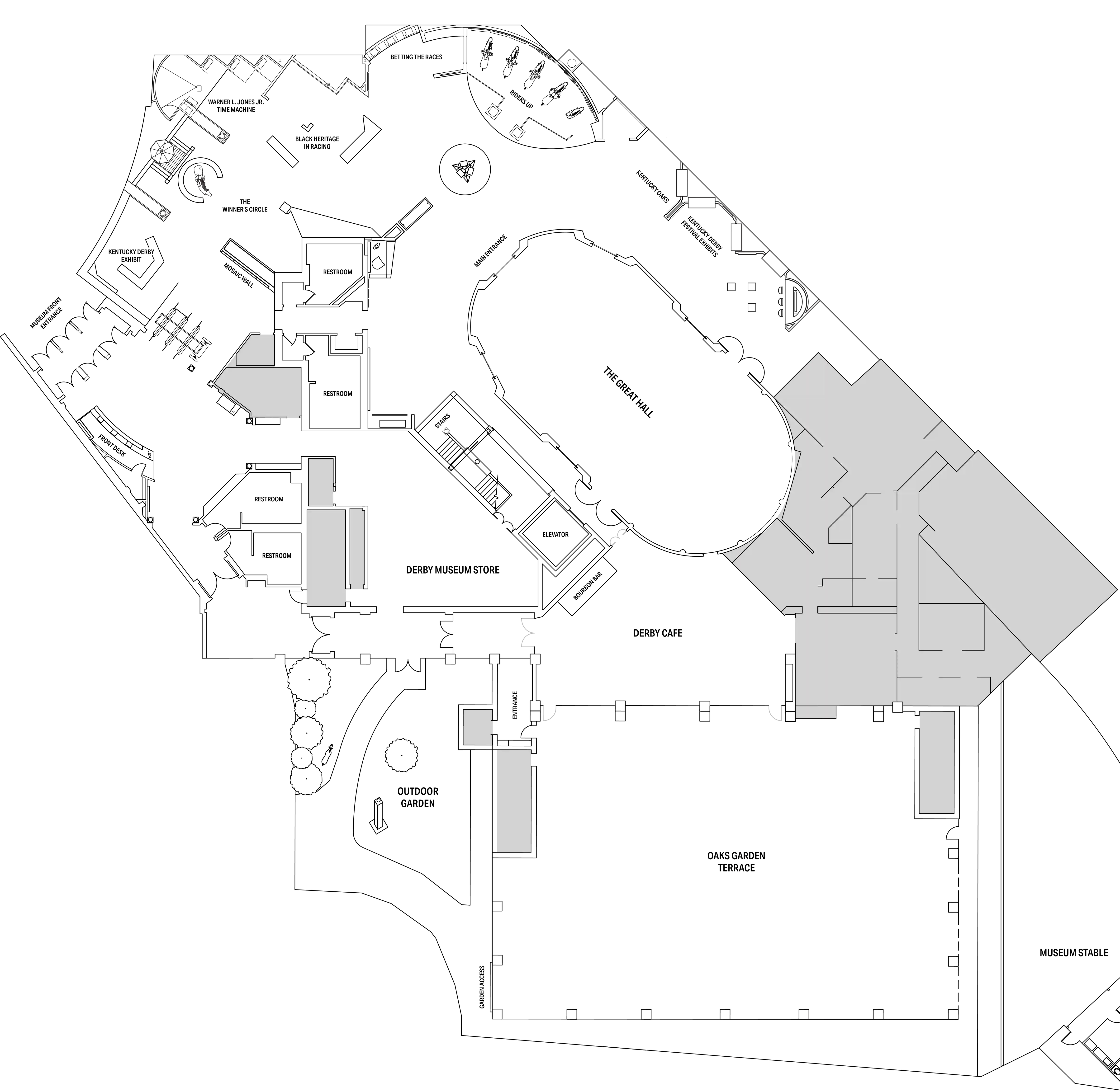 Kentucky Derby Museum level 1 floor plan