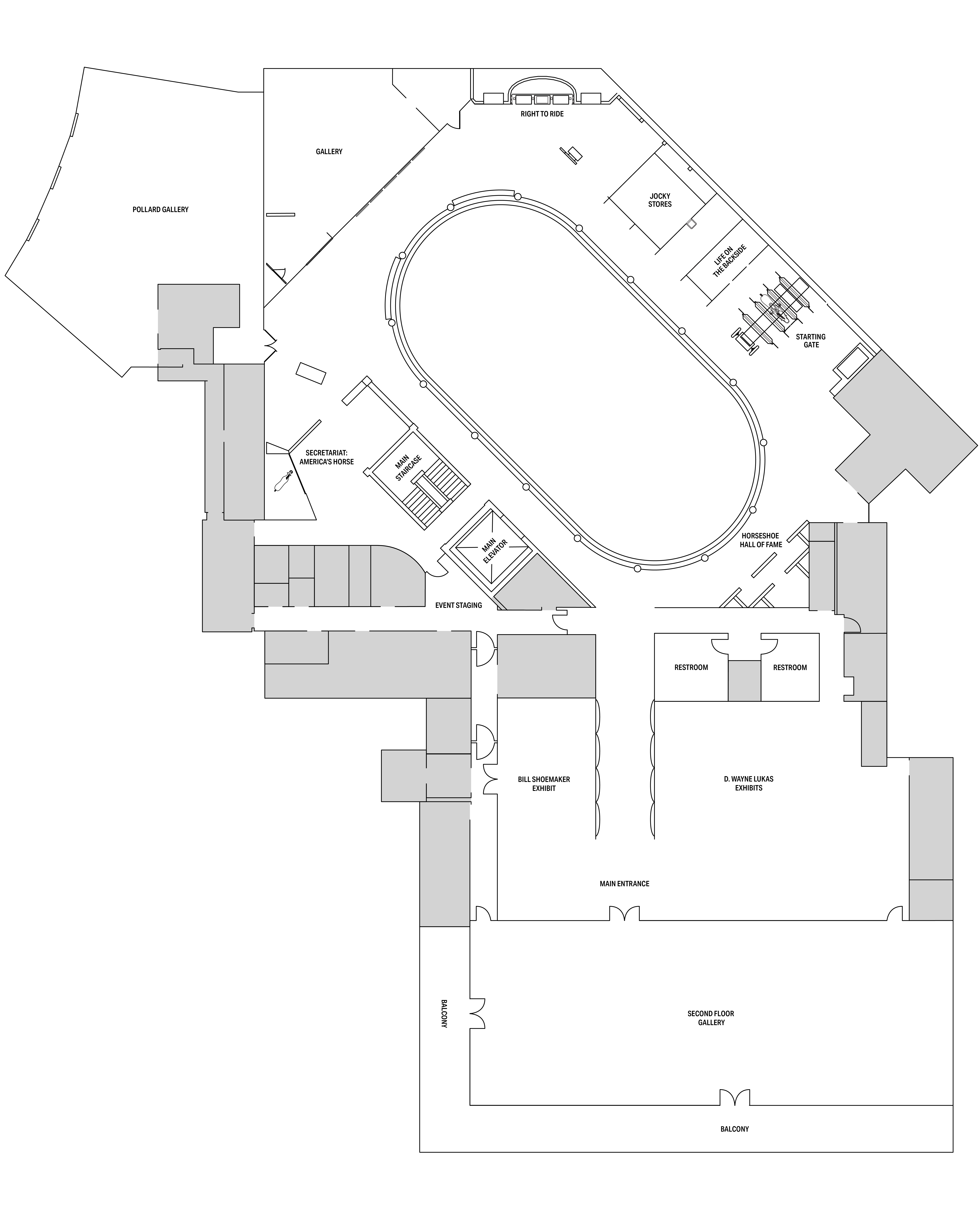 Kentucky Derby Museum level 2 floor plan