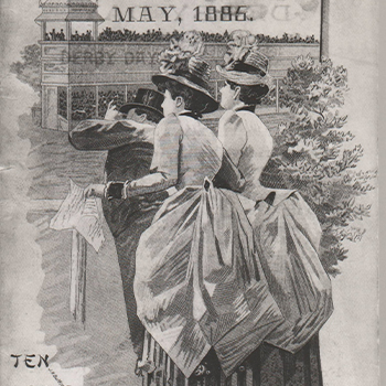 Newspaper article of early fashion