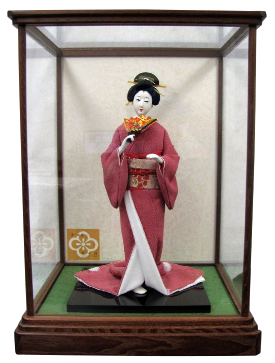 Geiko doll in glass case