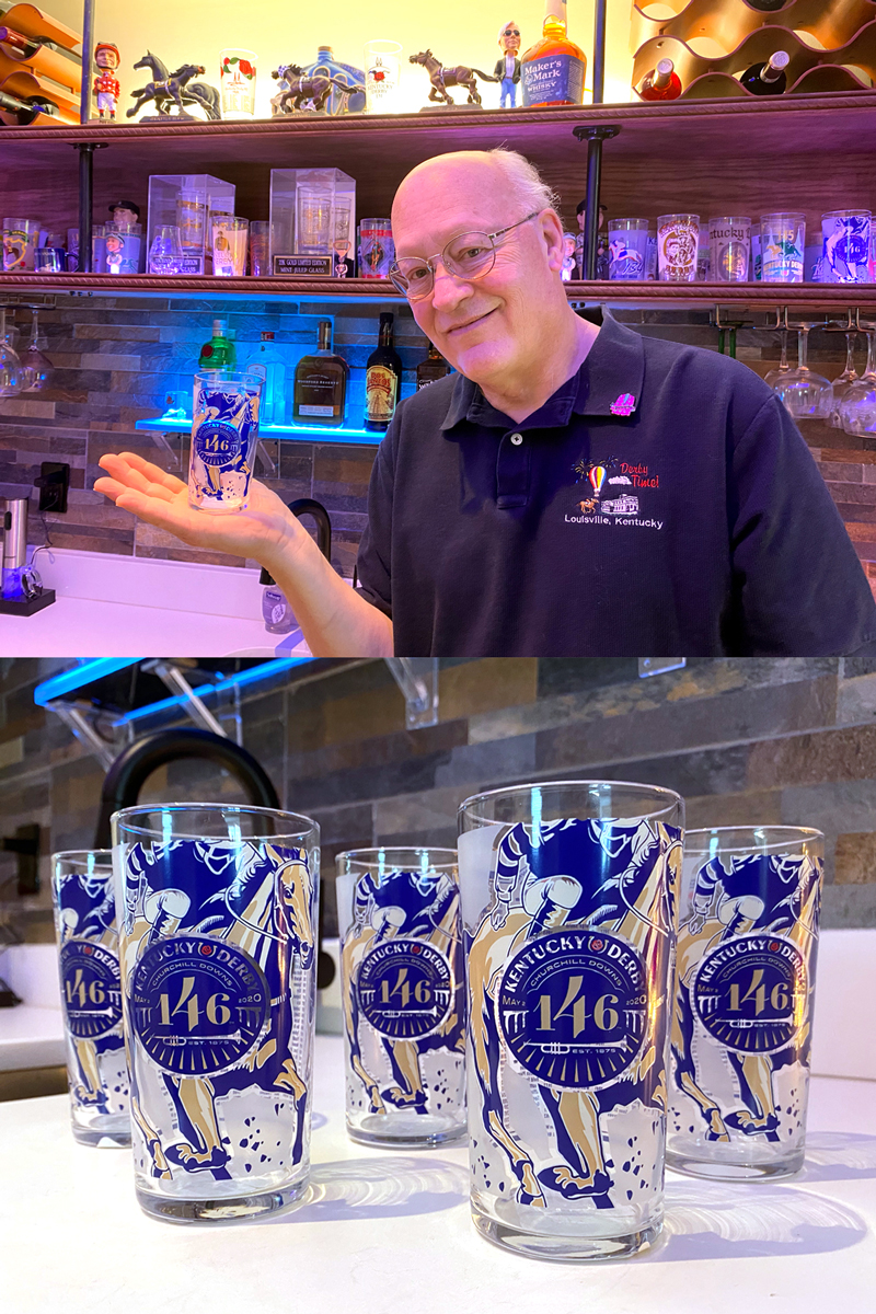 Steve Niemeier and his derby glass collection